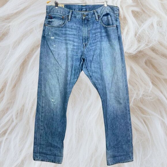 Polo Ralph Lauren Other - Polo Ralph Lauren Dungarees Jeans Mens 36 X 30 Blue Authentic Straight Leg Denim